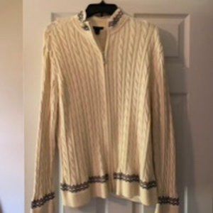 Westbound Cable Knit Zip Sweater